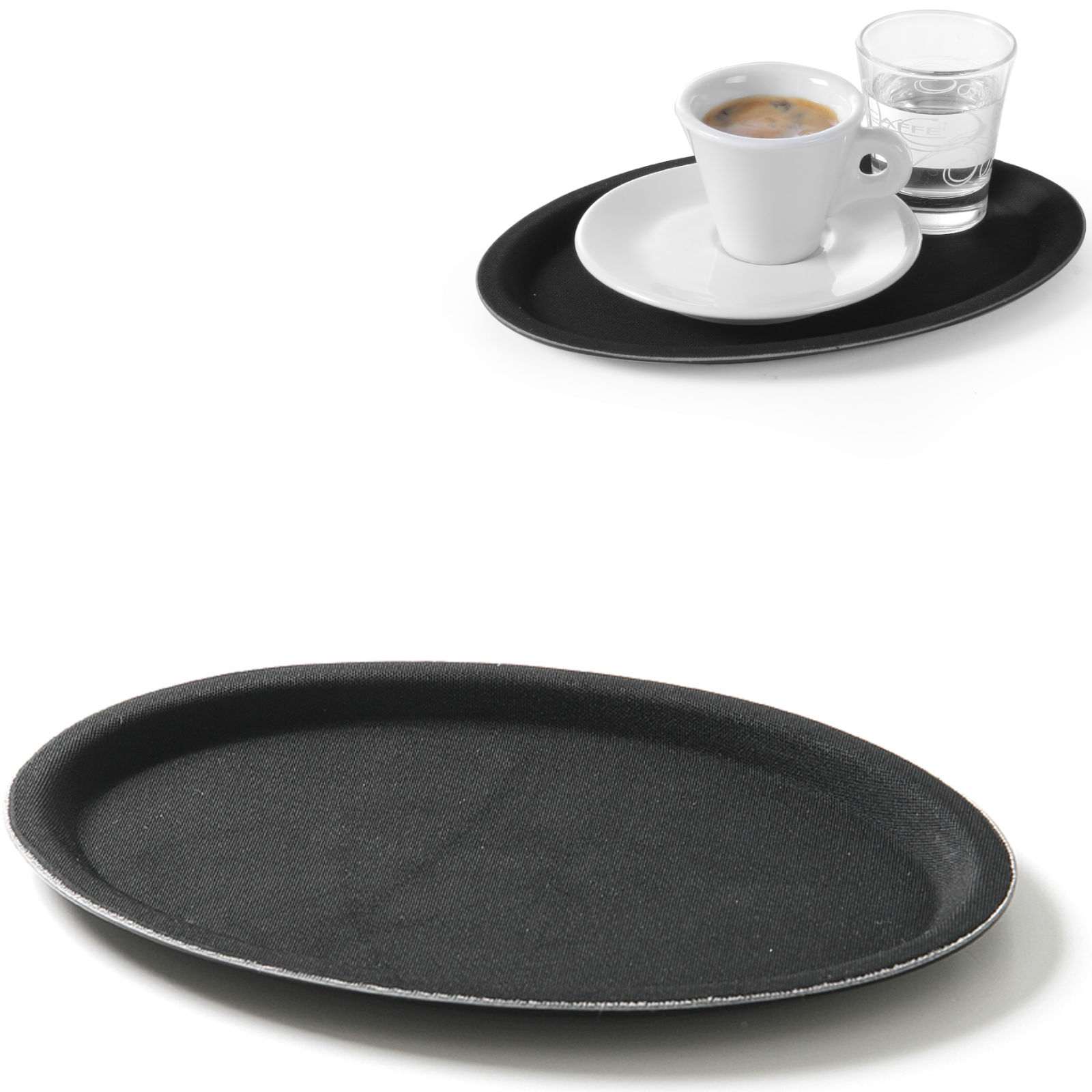 Hendi Schwarz Serviertablett Rutschfest, Oval, 160X230mm - Bild 4