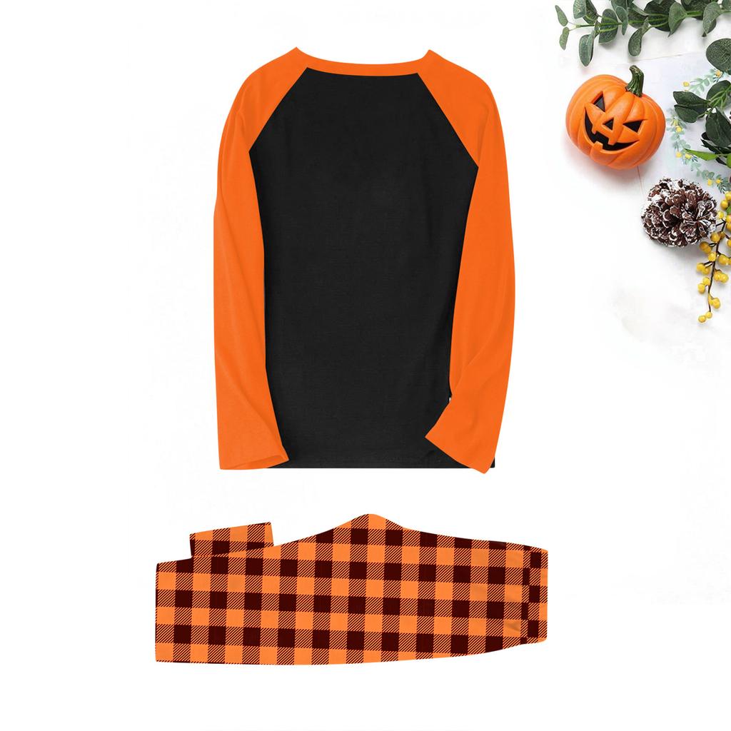 Halloween Tag Drucke Familie Passend Langarm Tops+Hosen Set Familie Passende Sets