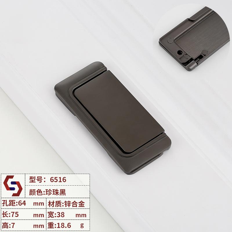 1pcs Modern Hidden Furniture Handles Black Gold Drawer Door Pull Handles for Cabinets and Drawers Beside  Knobs Cupboard Knob
