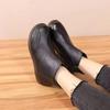 2025 Autumn Retro Shoes Woman Winter Boots  Women's Genuine Leather Shoes Female Ankle Boots Flat With Zip Botas