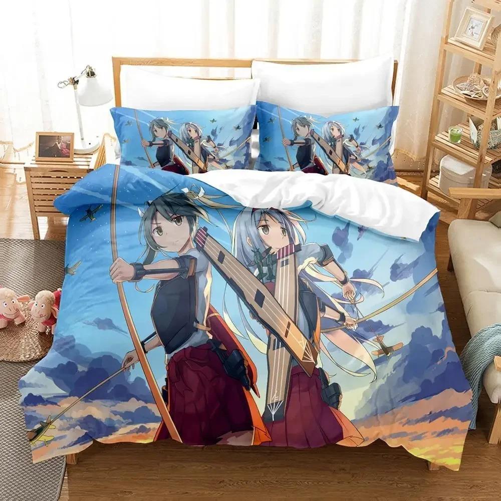 New 3D Kawaii Anime Zuikaku (Kancolle) Bedding Set Single Twin Full Queen King Size Bed Set Adult Kid Bedroom Duvet Cover Sets