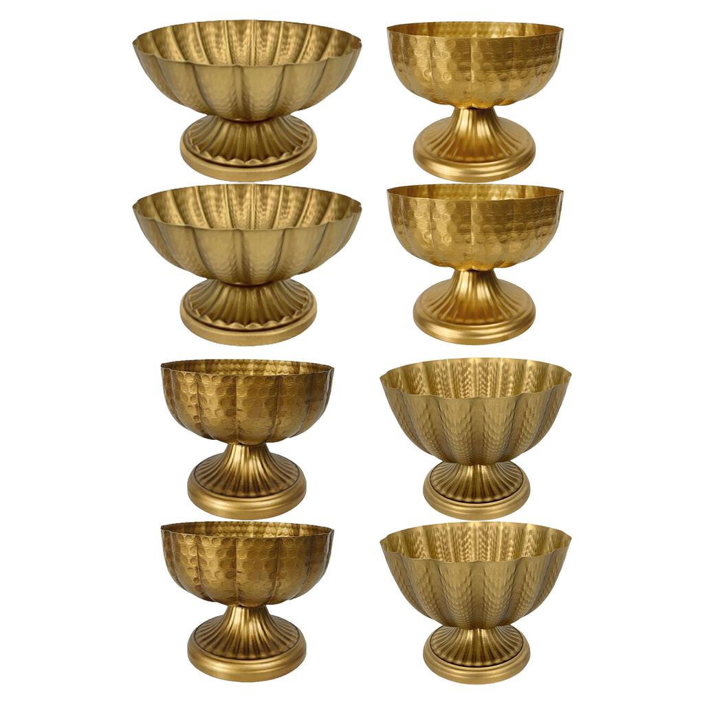 Elegant Iron Compote Bowl Vases Set of 2 Vintage Designs Accessory for Wedding Centerpieces And Home Decoration