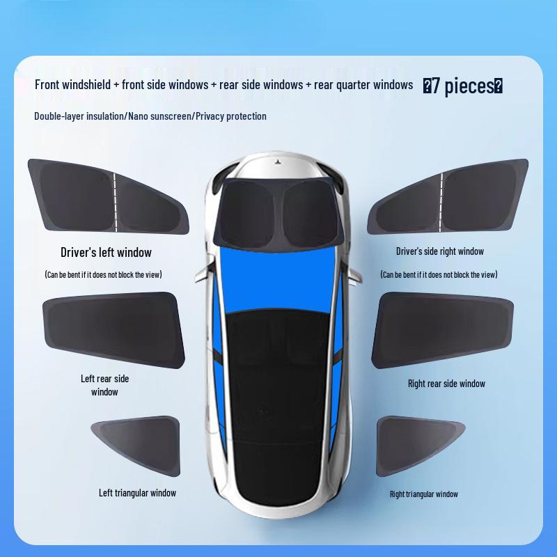 BYD Series Car Window Privacy and Sunshade Curtain - Full Coverage, Heat Insulation, UV Protection.