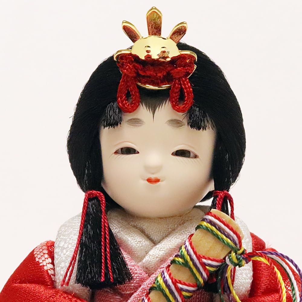 Hina Kimekomi Kotohoki Full Set with Display Round Folding and Doll, Doll, Mirei, Stand, Tray, Screen, Accessories, Natural, KTH-3202G-S2