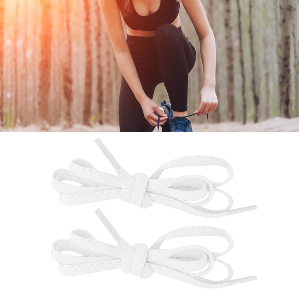 Magnetic Shoe Laces No Tie Save Time Sily Use   Shoelace with Silver Buckle for Running Walking Hiking Biking