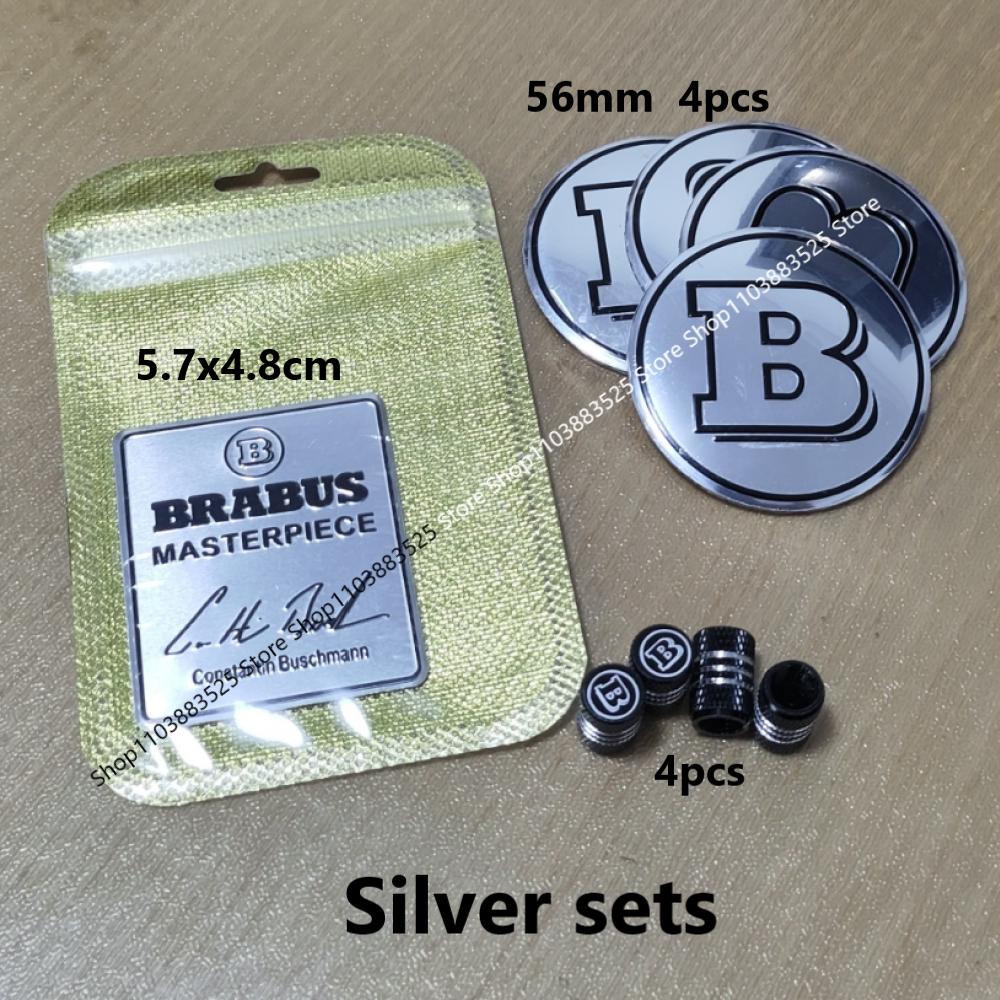 Modify Accessories B logo for Brabus hubcap sticker Tire Valve Caps W253 W204 W205 W213 W176 W246 W212 W251 W166 X156 X204 G63