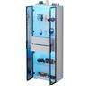 60*40*160cm Display Cabinet with Tempered Glass Door, LED, 2 Glass Shelves, 2 Drawers, Highboard, Living Room Cabinet, White