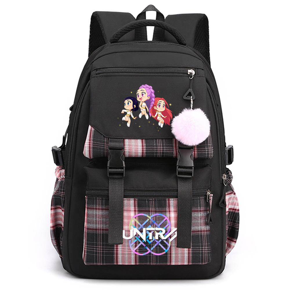 Cartoon K-Pop Printed Large Capacity Backpack for Teenger Student Girl Boy Schoolbag Bookbag Kid Gift Women Waterproof Travel Bag Rucksak