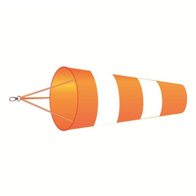 Hanging Outdoor Wind Direction Sock Reflective Windsock for Garden and Patios Decoration Fluorescent Plastic Weathervane оранжевый/белый