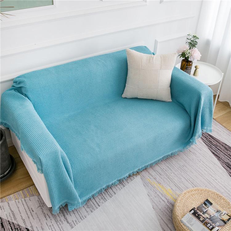 Minimalist Waffle Sofa Towel, Light Luxury Coffee Table, Wiring Blanket, Sofa Mat