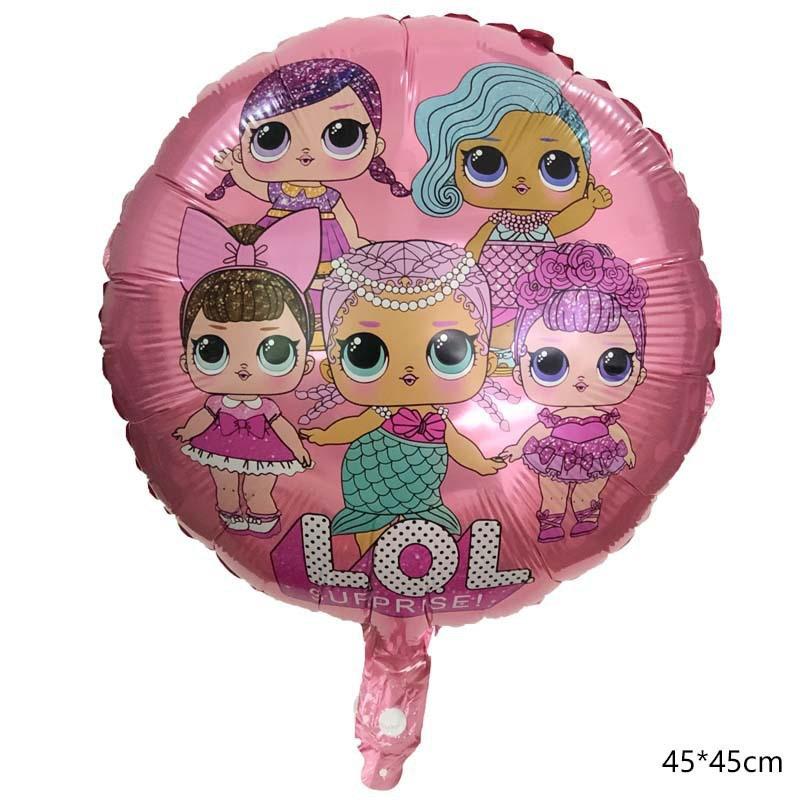 Surprise Doll Birthday Theme Decorations Backdrop Baby Shower Suppl Lol Party Cake Topper Balloon Paper Banner Plates Cups for Round Sensory Durable