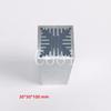 3pcs Triode Heat Sink With Fan 30*30*50/100mm Powerful Electronic Tube Radiator Wind Tunnel Aluminum Heat Dissipation