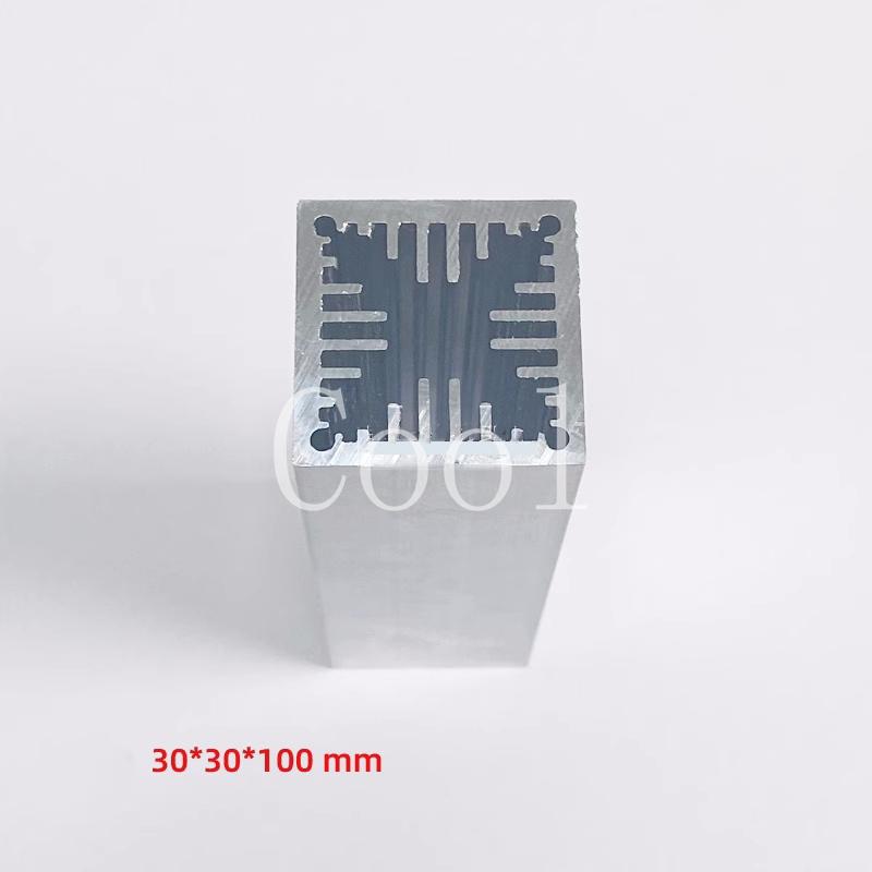 3pcs Triode Heat Sink With Fan 30*30*50/100mm Powerful Electronic Tube Radiator Wind Tunnel Aluminum Heat Dissipation