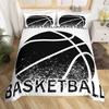 Sports Basketball Single Duvet Cover Bedding Set For Kids Boys Teens Basketball Comforter Quilt Cover Bedroom Collection 2Pcs