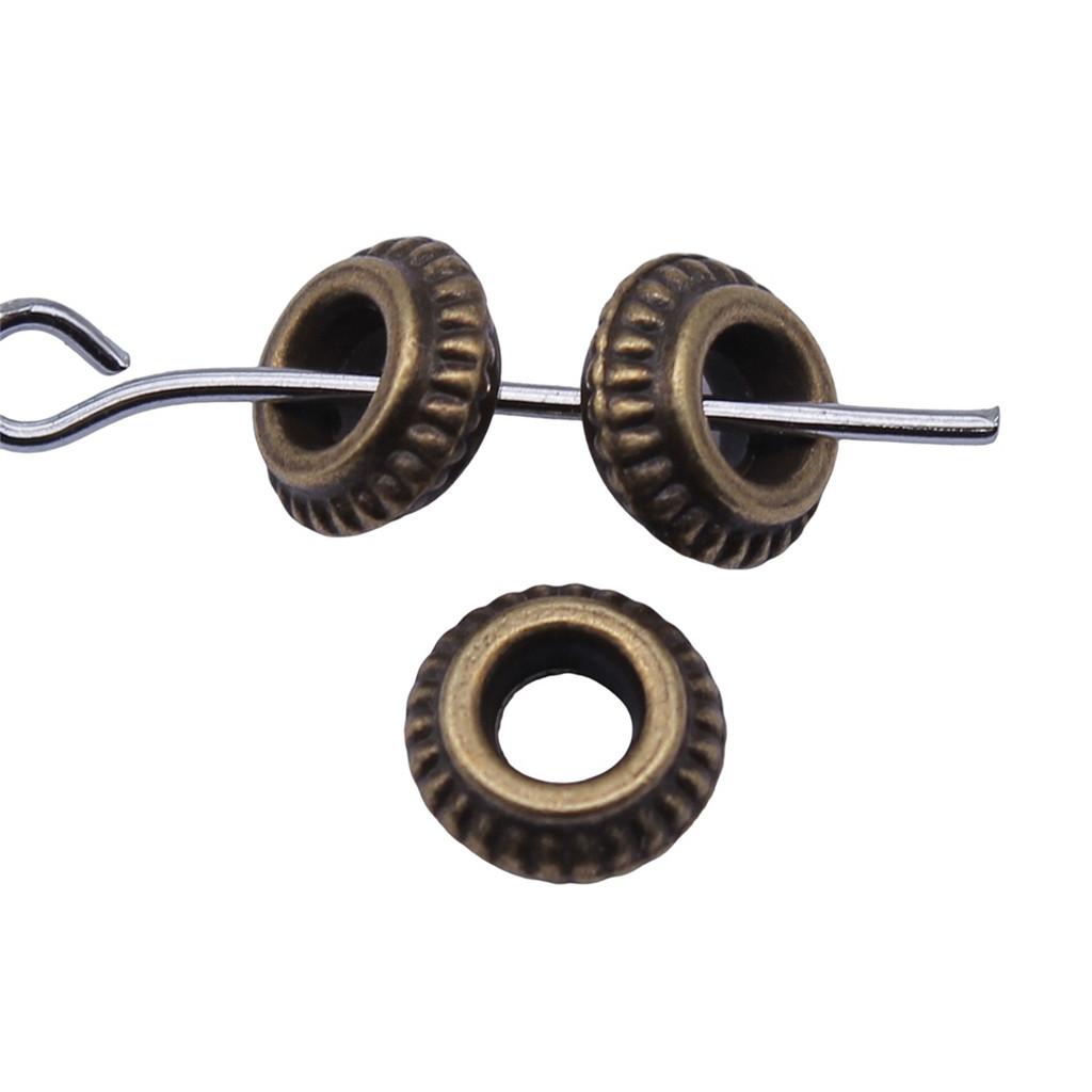 Multi Color Flower Edge Spacer Beads Metal Charms For Jewelry Making Accessories