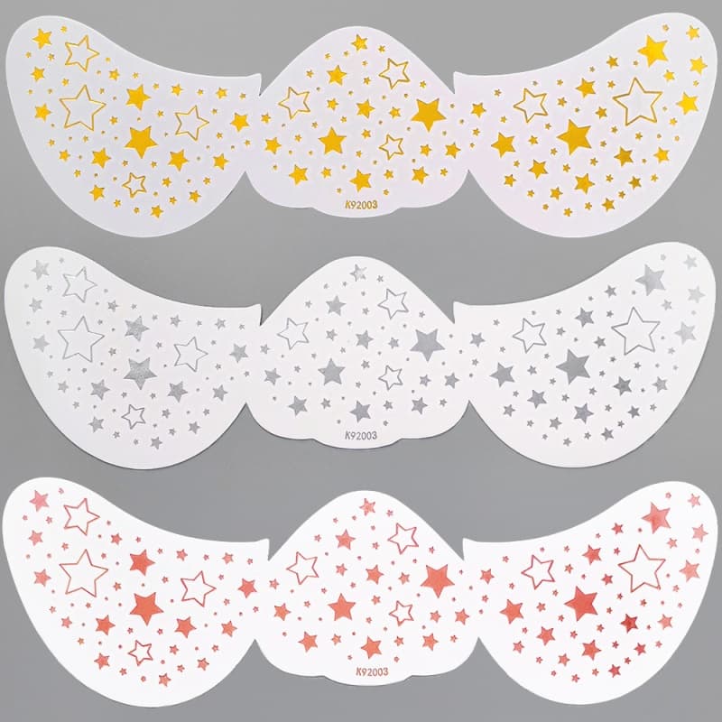 2Pcs Gliding Facial Stickers Anti-Sweat Simulation Freckle Makeup Tattoo Sticker