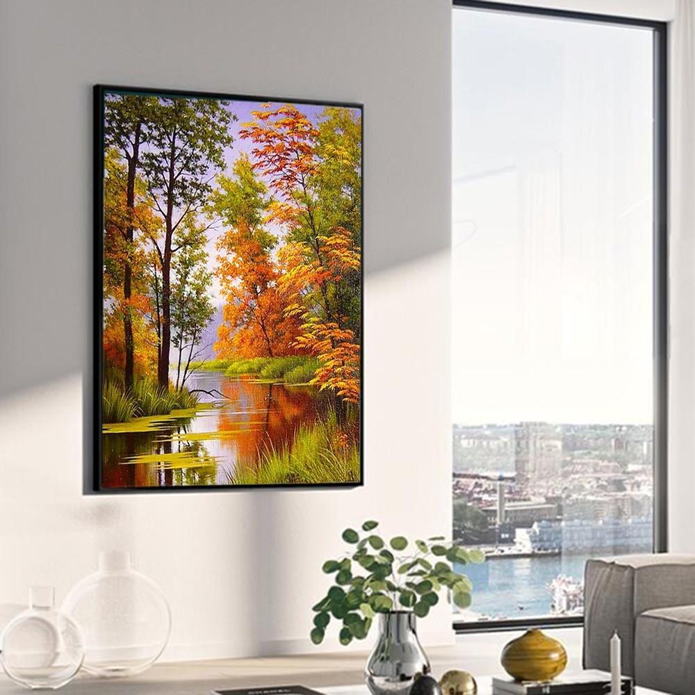 huacan 5D Diamond Embroidery Sale Landscape Pictures Of Rhinestones Diamond Painting Full Square Forest Cross Stitch