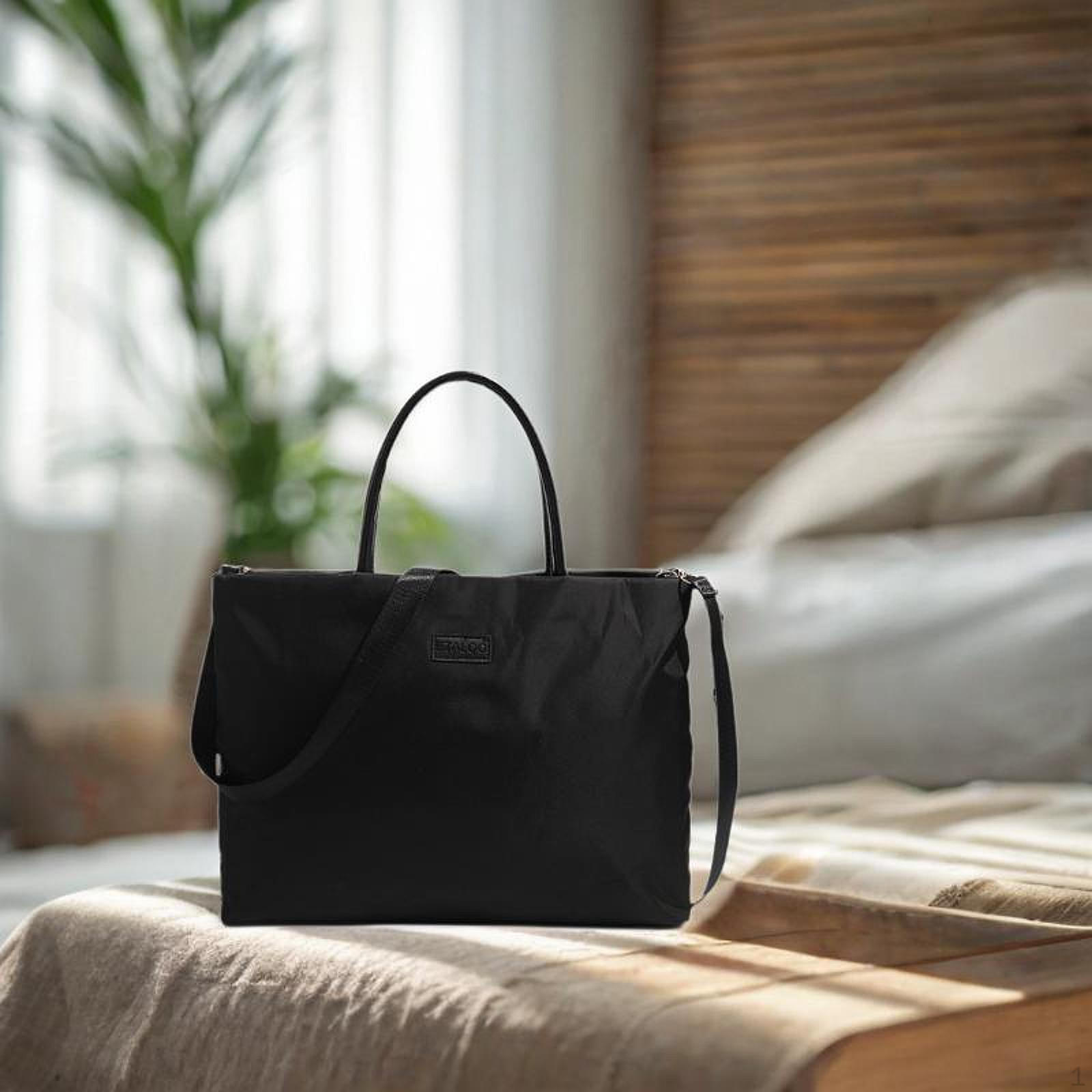 

Деловая сумка, сумка-мессенджер с большой ручкой через плечо для офиса и отдыха на природе чёрный