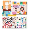 Training Game Paper 3D Geometric Sticker Books Handmade Montessori Diy Paste Material Kit Cartoon Cute Animals Sticker Book Kids
