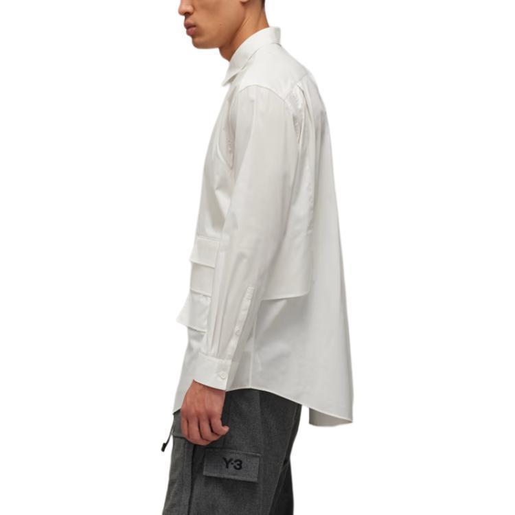 Adidas Solid Fit Polo Long Sleeve Shirt Unisex Shirts White JF3025