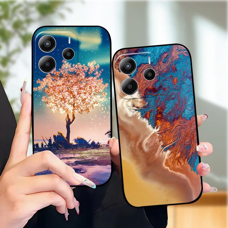 Phone Case For Redmi Note14 Silicone TPU Phone Coque Cover Cases For Redmi Note 14 4G Fashion Soft Protective Bumper Fundas Bags