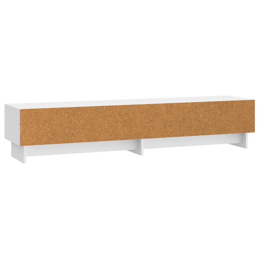 TV Stand High Gloss White 147 x 34.5 x 30 cm Particleboard