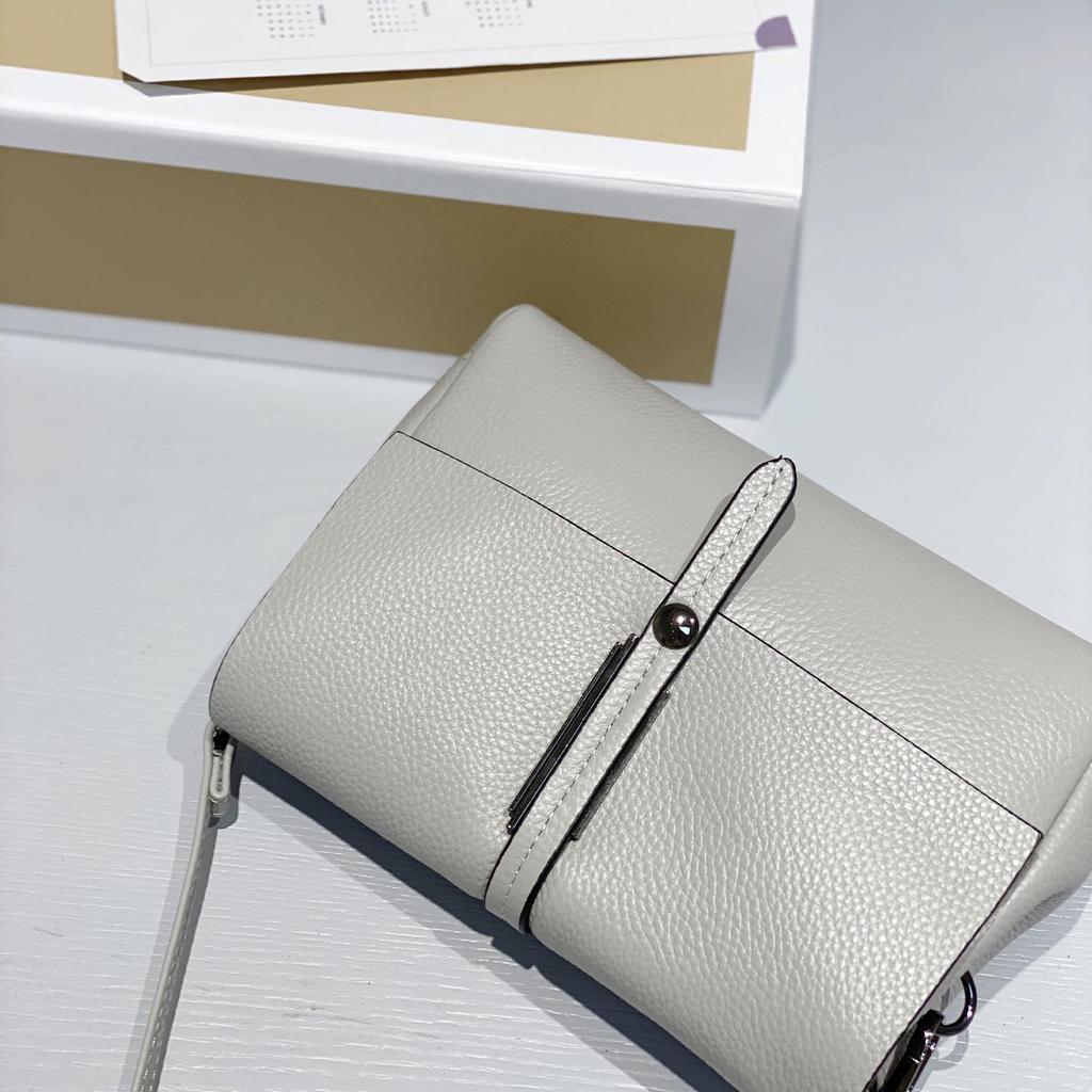 Sac à Bandoulière en Cuir Véritable Style Coréen pour Femme - Sac Décontracté en Cuir de Vache Grande Capacité