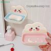 Double-layer Cloud-shaped Soap Dish,Cartoon Wall-mounted Soap Box Punch Free
