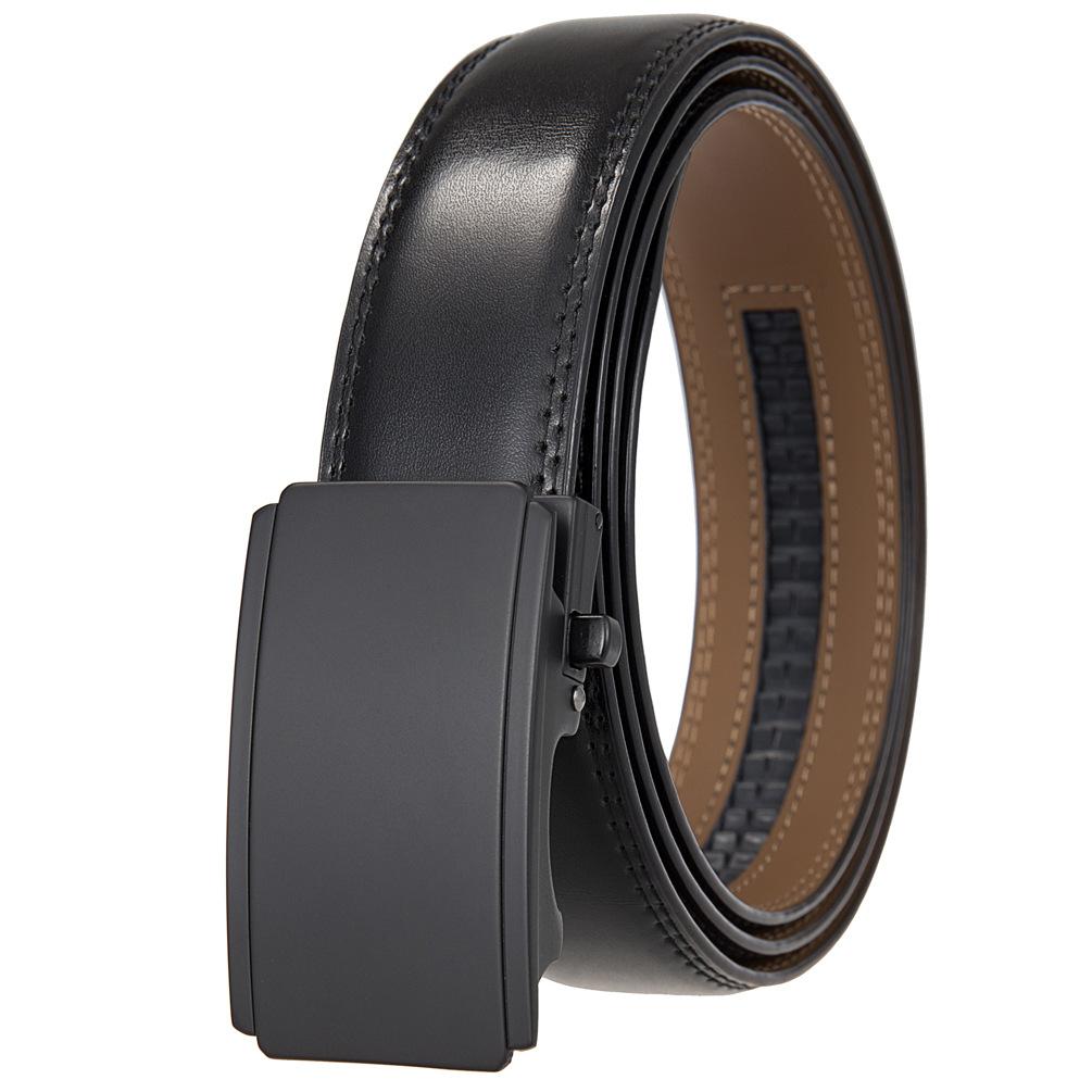 Casual Business Belt, Belt For Men, Two-Layer Belt, Automatic Buckle Belt Ly36-25565-1