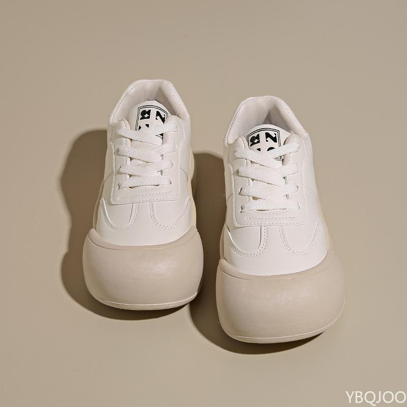 Fashion Women's  spring autumn new low cut versatile height increasing lace up color blocking casual simple comfortable sports shoes