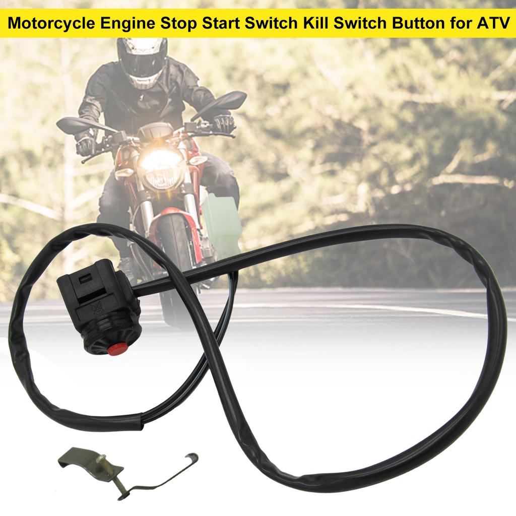 Waterproof Motorcycle Engine Stop Switch Handlebar Mounted For 22cm Moto Engine Stop Start Switch Switch Button For ATV