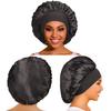 High Elastic Satin Solid Sleeping Hat 1Pcs Hair Care Bonnet Nightcap Multi-color Reusable Women Home Sleeping Cap Accessories