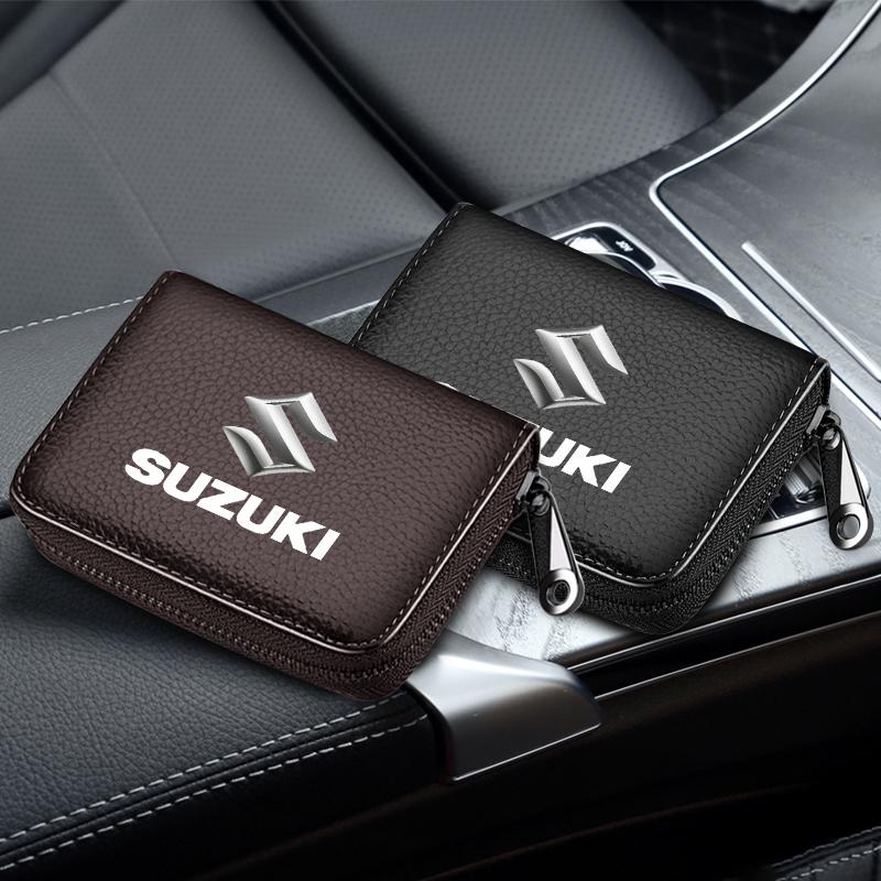 Echtes Leder Auto Führerschein, Personalausweis, Bankkartenetui Für Suzuki GSR GSR750 GSR600 SV 650 Swift Jimny Grand Vitara Samurai Spacia Liana