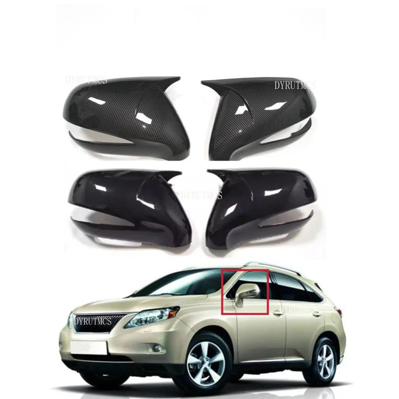 For Lexus RX RX270 RX350 RX450 2009-2014 Car Sicker Rearview Side Mirror Cover Wing Cap Exterior Rear View Case Trim Carbon LHD