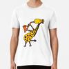 Funny Cool Giraffe Playing Orange Saxophone T-Shirt S-5XL Best T-Shirt