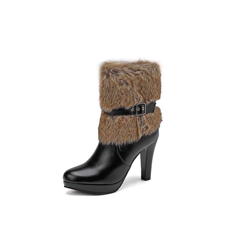Women's Winter Ankle Boots with Warm Fur