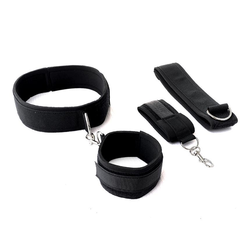 SM Hand & Leg Restraint Straps - Couples' Bondage Set, Easy Strap, SBR Diving Cotton, Adult Sports Toys