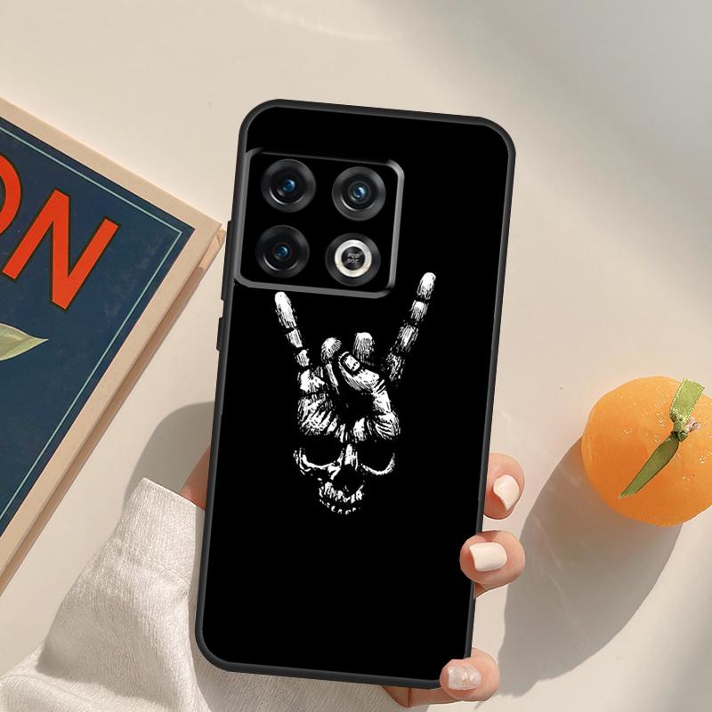 Rock and Roll Skull Case For OnePlus 15 13 12 11 13R 12R 10T 8T 13T OnePlus Nord 5 CE 3 2 4 Lite N20 N30 Cover