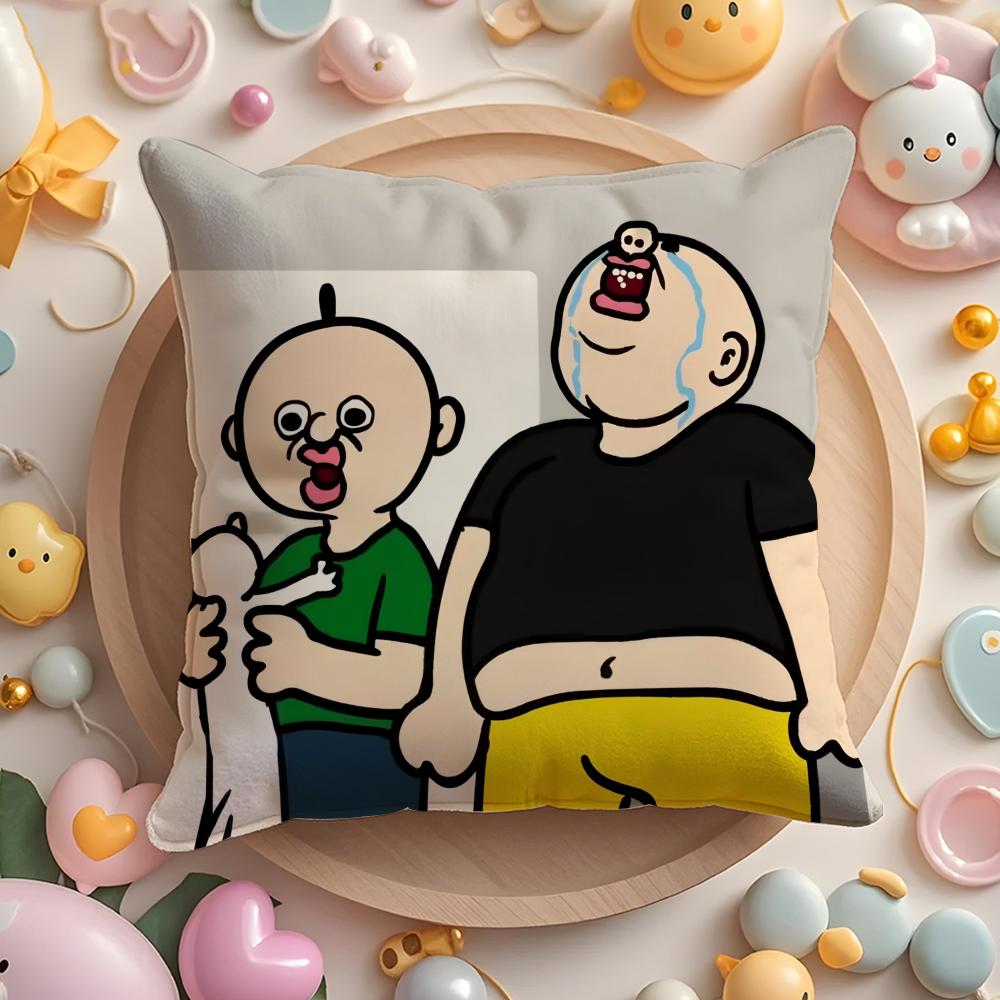 BBbangbbangs DDiary Cartoon Pillow Case Soft Plush Fabric DoubleSided Printed Cushion Cover Warm Winter Sofa Pillow Case