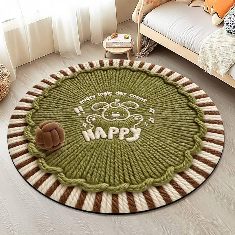 Cartoon Puppy Rug: Dirt-Resistant, Easy-Clean Decorative Mat for Living Room, Sofa, Coffee Table, or Outdoor Camping
