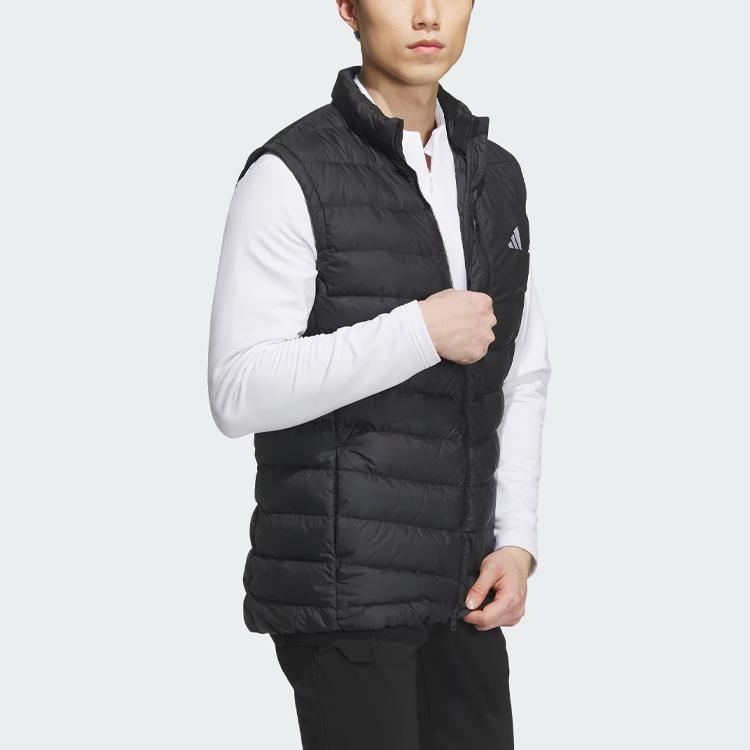 Adidas Down Vest 630 Pure Color Logo Golf Sports Down Vest Men Vests Black HZ6067