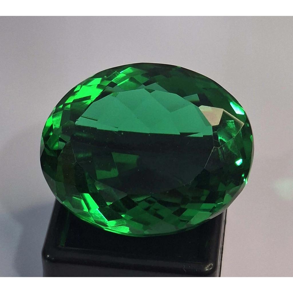 Certified Lab Created Green Topaz Oval Cut 121-123 Ct Stunning Loose Gemstone
