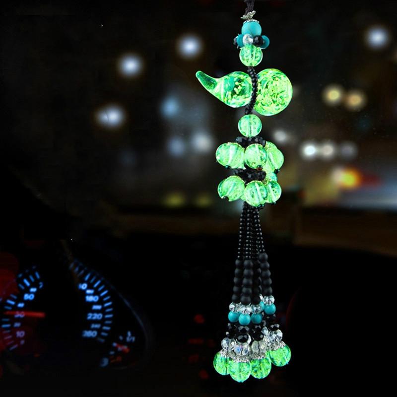 

Автомобильная подвеска, светящиеся цветные бусины, тыква, безопасное стекло, автомобильные аксессуары, подарок, автомобильный интерьер, автоукрашение зелёный