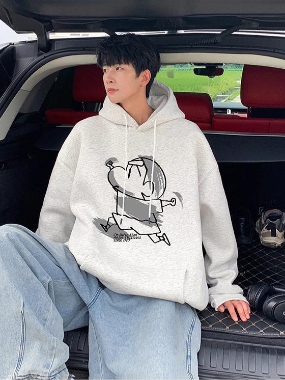 Herren Cartoon Oversize Hoodie - 2025 Herbst/Winter Lässige Streetwear Jacke