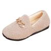 2025 Autumn/Winter Korean-Style Moccasins: Women's Indoor/Outdoor Shallow Cut Velvet Cotton Shoes
