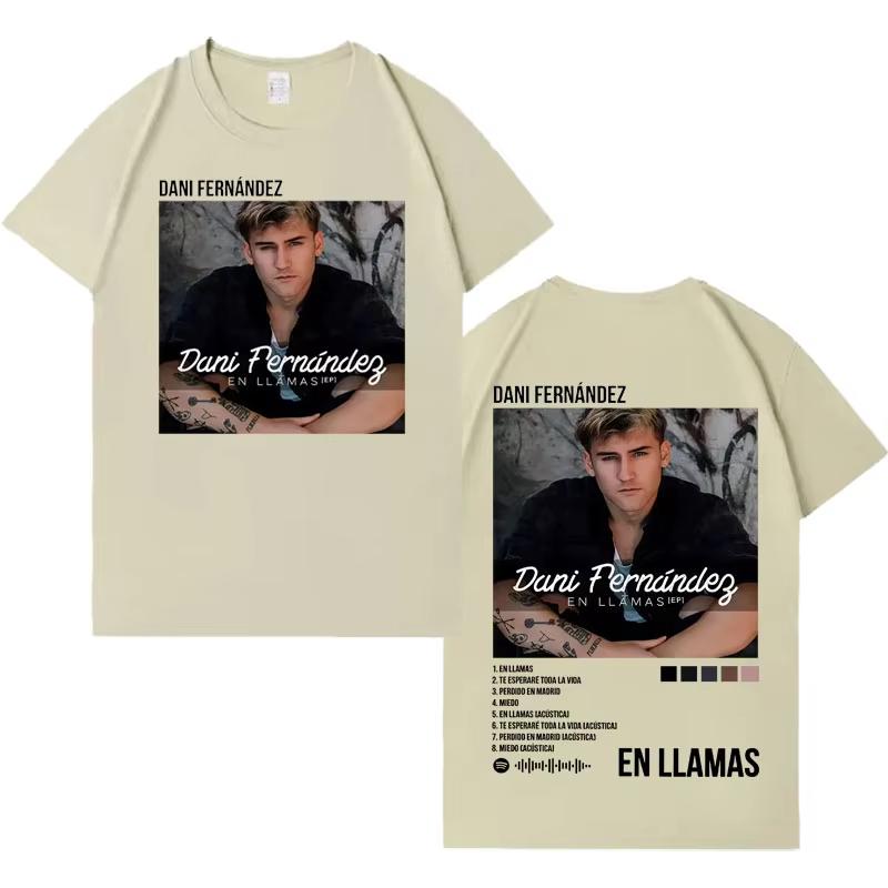 Rapper Dani Fernandez Fashion Album Cover 2026 Tshirt Unisex Women Tide Tshirts Crewneck Casual Y2K Cotton Tshirts Streetwear