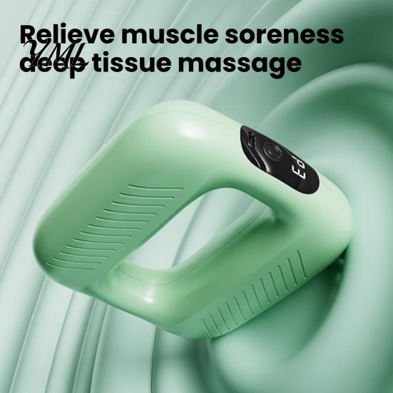 Thigh Vibration Relief Mini Electric Fascia Massager, Portable Muscle Relaxation Massage Ring with LCD Display, Adjustable Soothing Device Strap,