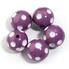 5pcs/lot 20mm White Polka Dot Resin Beads Colorful Round Loose Spacer Beads For Jewelry Making DIY Crafts Pen Beads Accessories