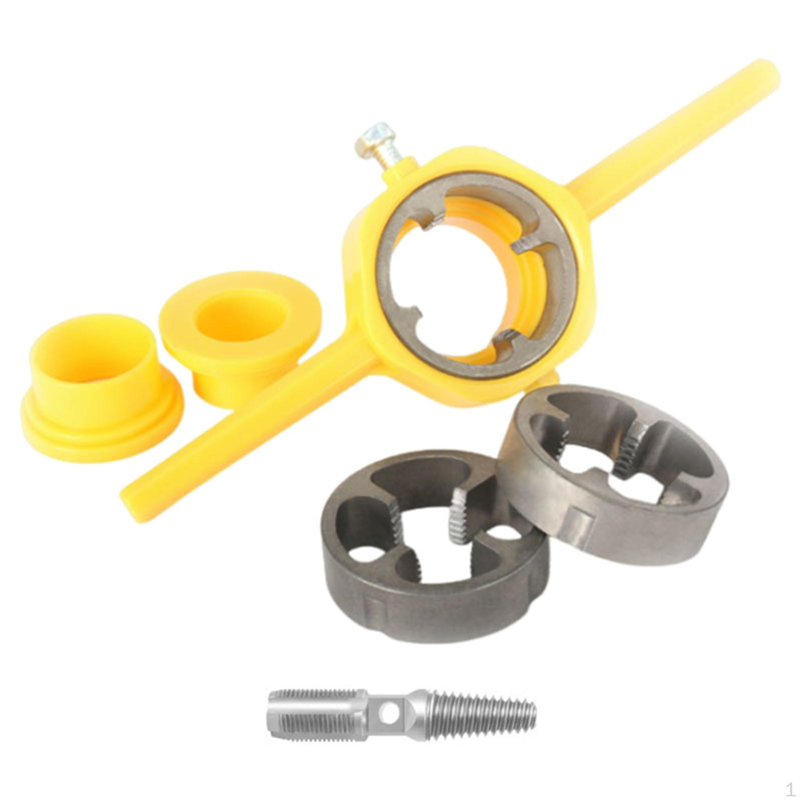 

6 шт. ручной инструмент NPT, набор круглых матриц, нарезной станок для труб, сантехника, резьбонарезной станок из ПВХ для домашнего использования 4IN Extractor