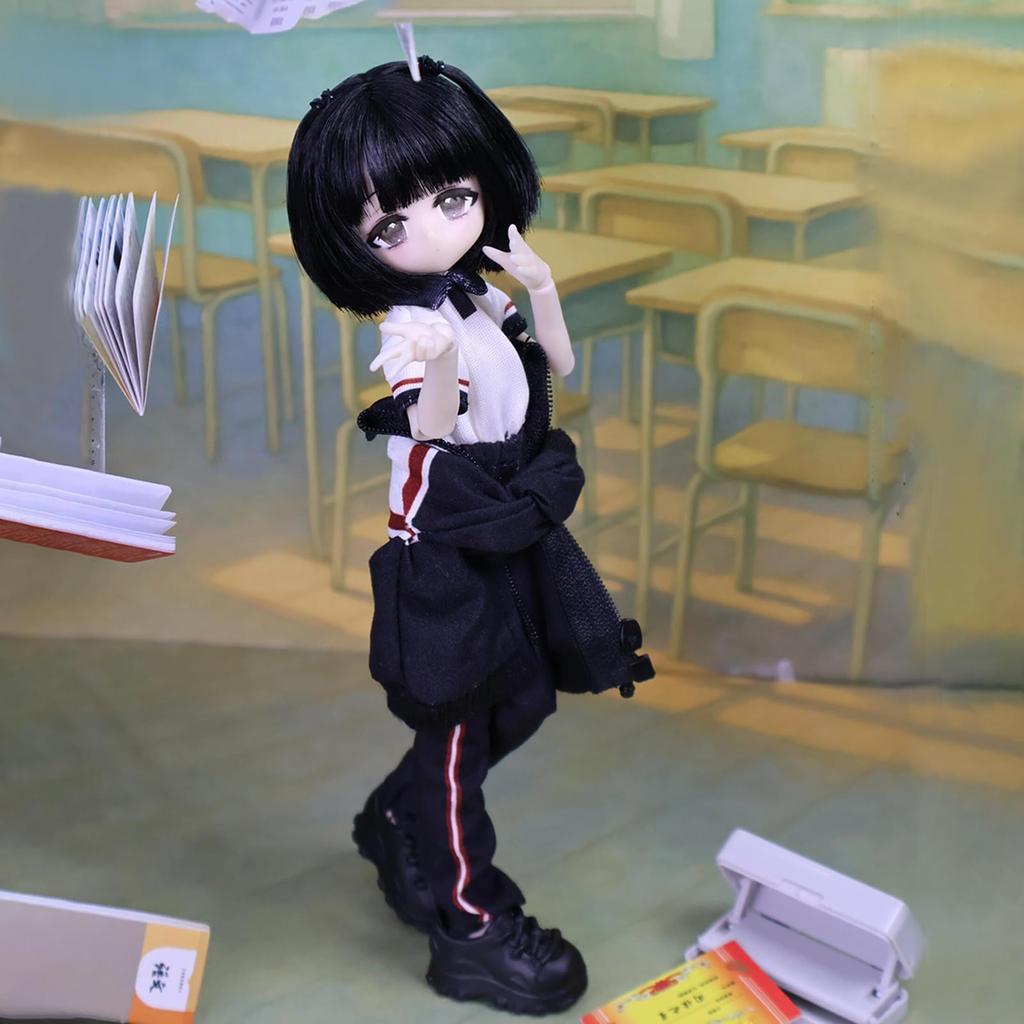 MJD Doll Scale Articulated Figure Anime Doll 20cm Suitable for Ages 15 and Up Made of PVC ABS with Outfit Collectible Figure 1/8 & (Cicada Chirp)
